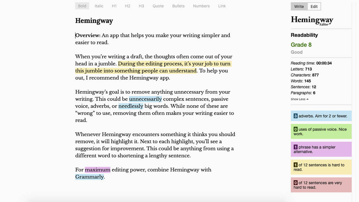 Hemingway-app-